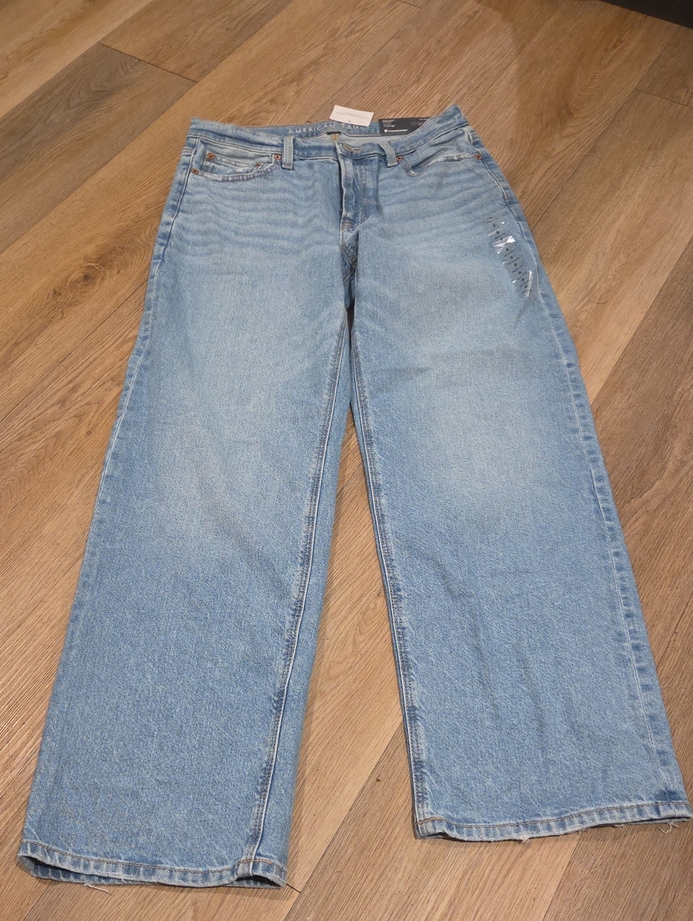 American Eagle Outfitters Light Blue Wide-Leg Jeans